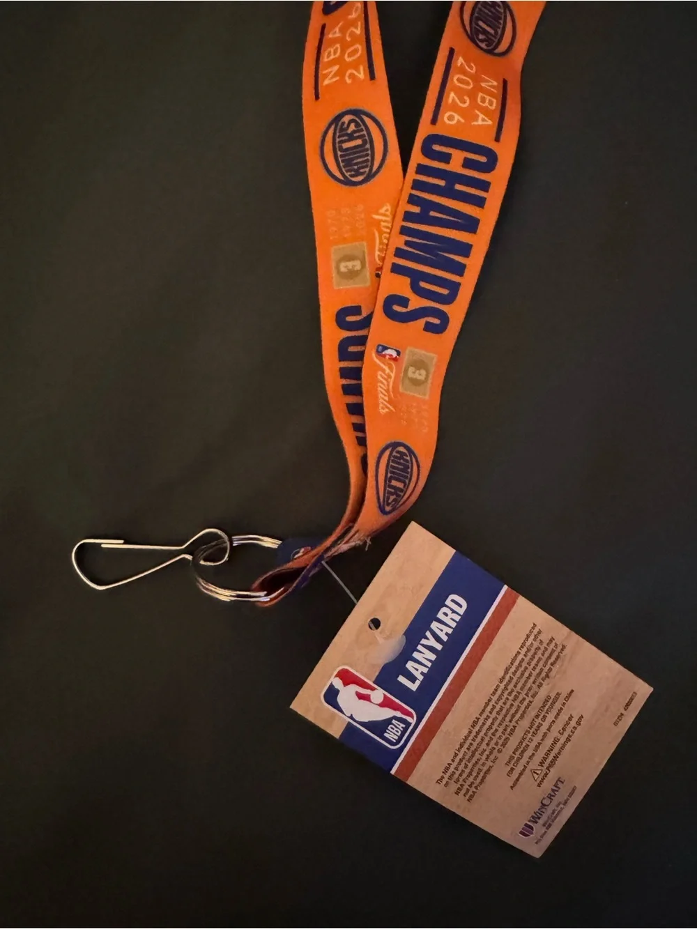 New York Knicks 2026 NBA Finals Champions Lanyard/ ID and key holder limited